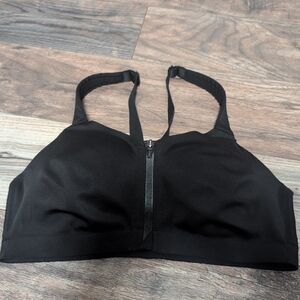 Victoria's Secret Sports Bra Sz. 36D Knockout Front Close Underwire Black Used